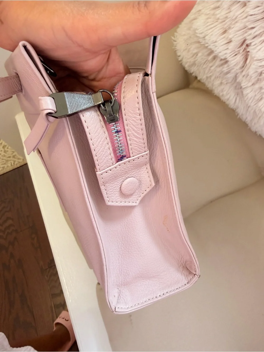 Min & Mon New York Vali  light pink Leather Bag